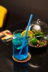 Blue cocktail.