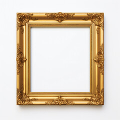 Gold photo frame, AI Generative.