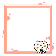 baby frame with teddy bear