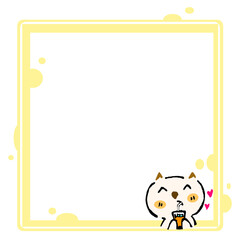 baby frame with teddy bear