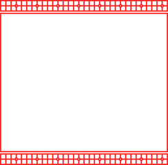 Asian Frame Border Illustration Isolated Background