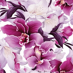 Floral orchid pattern for flyer design