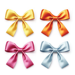 Curved ribbon on white background for breast cancer awareness