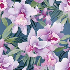 Orchid design for textile
