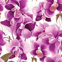 Orchid pattern for birthday invitations