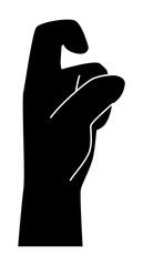 Chinese symbol for number 9. Flat vector illustration