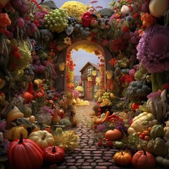 Magic garden bloomed with the most beautiful and tasty vegetables