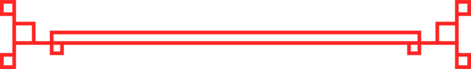 Asian Simple Border Illustration Isolated Background