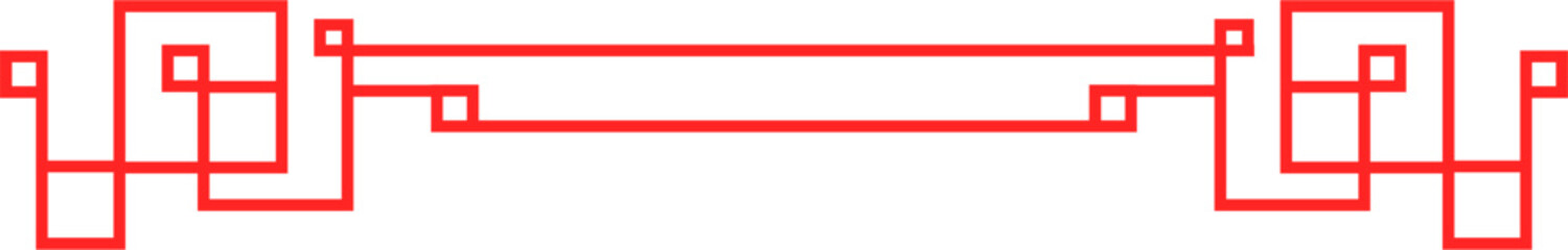 Obraz premium Asian Simple Border Illustration Isolated Background