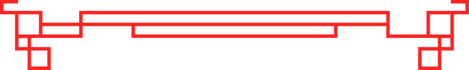 Asian Simple Border Illustration Isolated Background