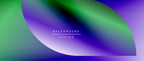Circles and round shapes with gradients. Minimal abstract background, round geometric shapes, clean and structured design