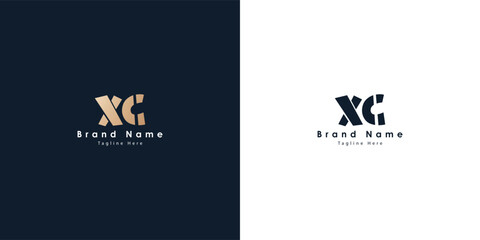 XC Letters vector logo design
