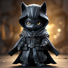 Naklejka premium 3d ninja cute
