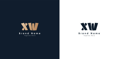 XW Letters vector logo design