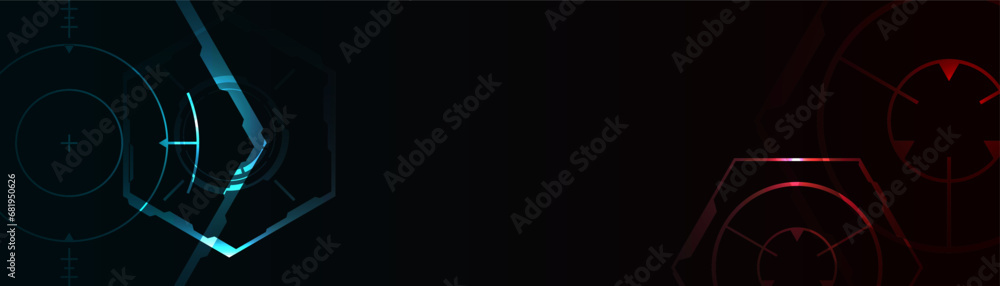 Poster futuristic background with glowing hexagonal element. modern background design concept.