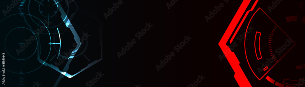 Poster futuristic background with glowing hexagonal element. modern background design concept.