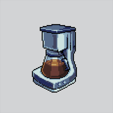 Pixel art illustration coffee machine. Pixelated coffee machine. Coffee Machine
pixelated for the pixel art game and icon for website and video game. old school retro.