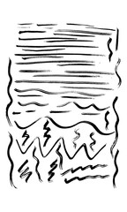 A set of brushes vector material