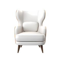 Italian style side chair on transparent background, white background, isolated, stool illustration