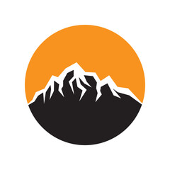 Mountain logo icon design vector illustration template