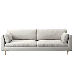 Fabric sofa on transparent background, white background, isolated, stool illustration