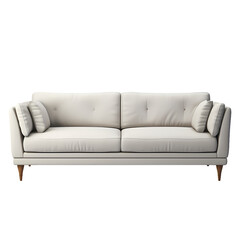 Fabric sofa on transparent background, white background, isolated, stool illustration