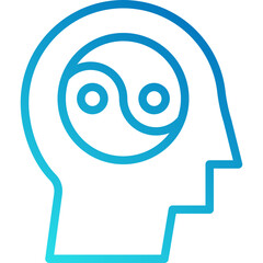 Yin yang.sv vector line icon .svg