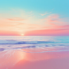 Fototapeta na wymiar a soft gradient capturing the colors of a sunrise along the coast