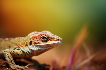 Fototapeta premium Lizard in Africa. Wildlife scene from nature. Animal in the habitat.