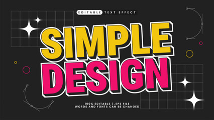 simple design text effect