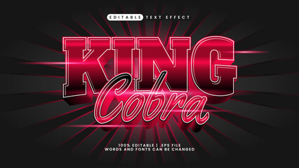 king cobra text effect