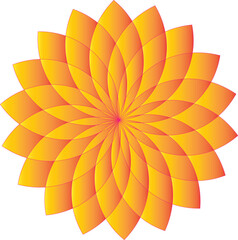 Yellow Colorful Mandala Design