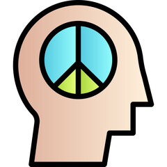 Pacifism vector line icon .svg