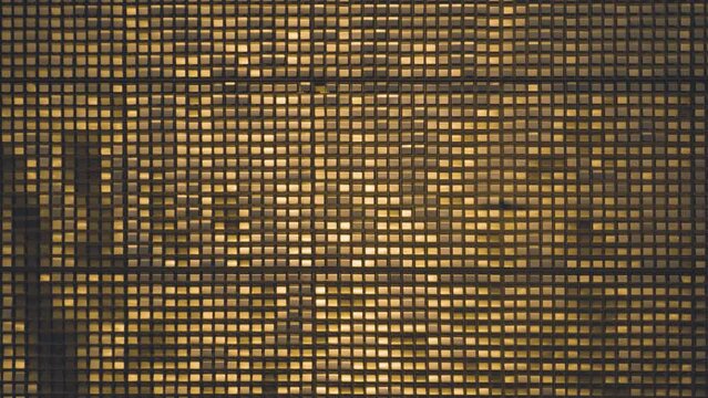 Sunset Reflected in Kinetic Sculpture