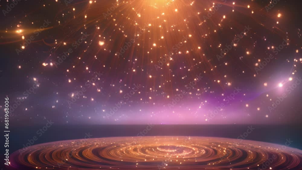 Aufkleber surreal footage celestial harmony threads floating dark void, illuminating space with their radiant 