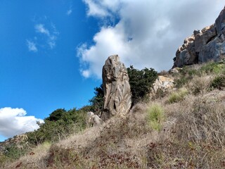 Fototapeta na wymiar Rocks in Mission Gorge Climbing Area