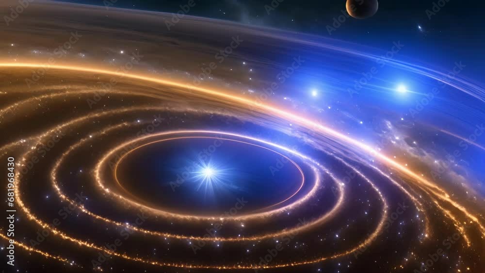 Poster dance continues, planets weave each others paths, forming mesmerizing patterns that seem unfold like