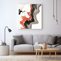 Living Room with Abstract Paintings