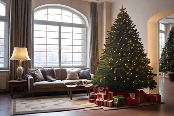 Christmas tree in living room