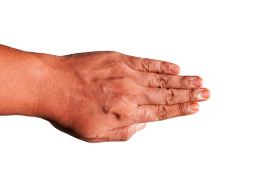 left palm isolated on transparency background - Powered by Adobe