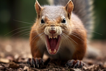 Obraz premium An Angry Squirrel