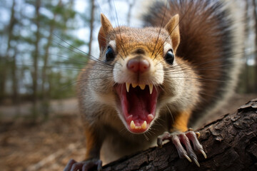 Obraz premium An Angry Squirrel