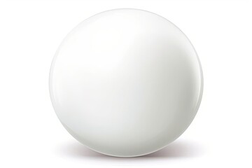 white sports ball on a white background Generative AI