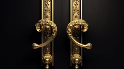 Luxury door handle for push doors Ai Generative