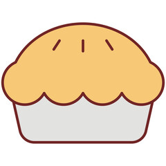 apple pie food icon