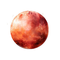 Obraz na płótnie Canvas Coral Red Planet Isolated on Transparent or White Background, PNG