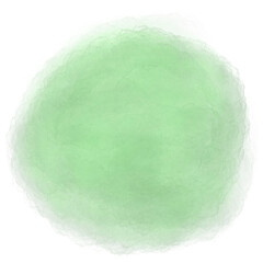 green watercolor.It is drawn by hand