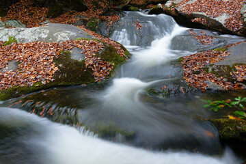 waterfall in the mountains