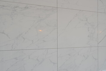 High-gloss marble, not wallpaper, should be used on the walls to create a luxurious interior