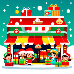 christmas card with a child